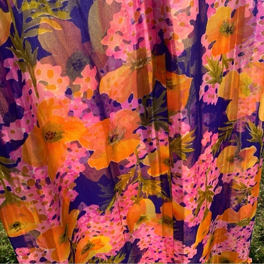 Lilly Pulitzer Vintage 1960’s ‘The Lilly’ Multicolor Floral Maxi Dress Rare - Picture 17 of 17